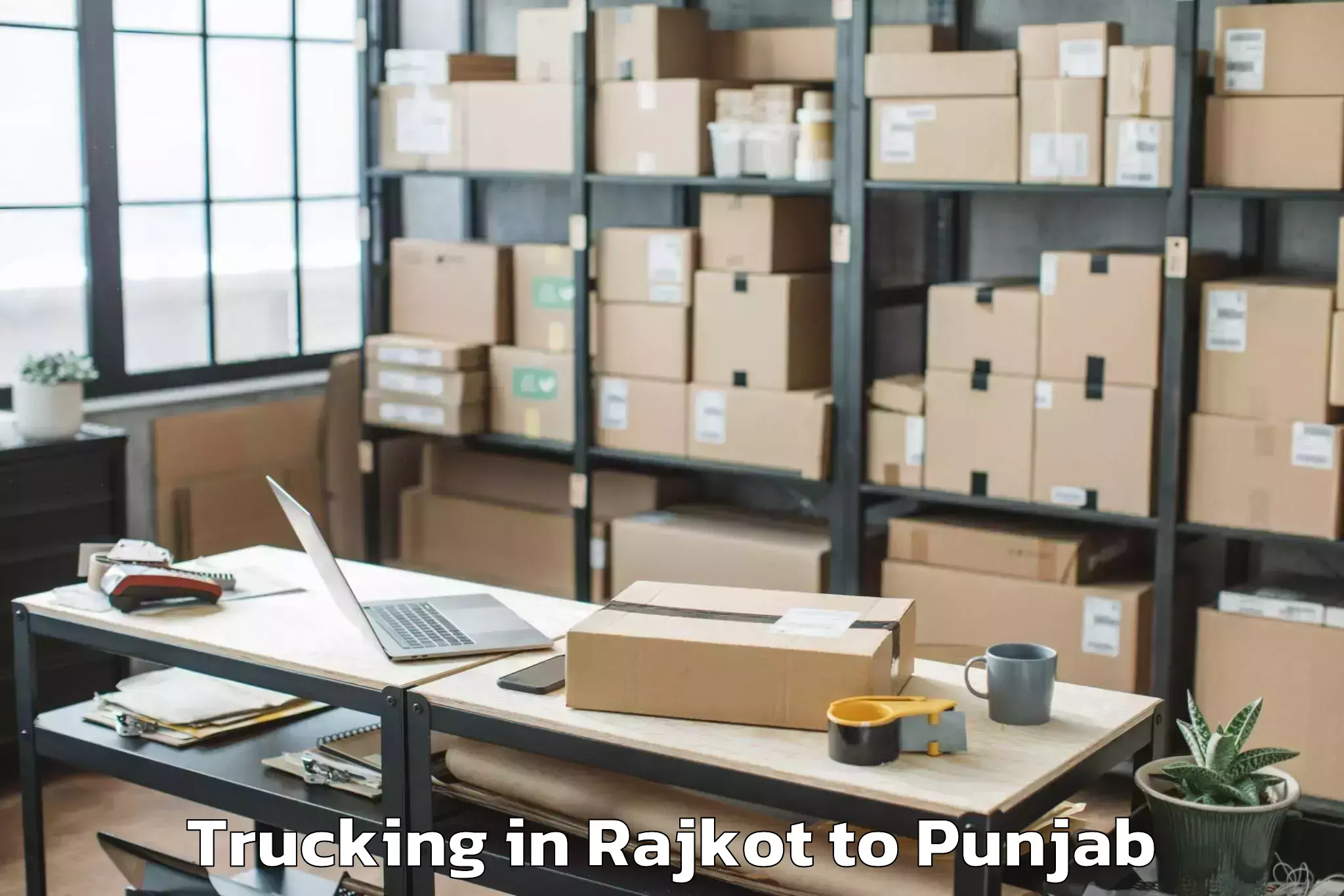 Affordable Rajkot to Sardulgarh Trucking